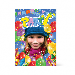 Πρόσκληση για  αποκριάτικο πάρτι γενεθλίων  με μπαλόνια 