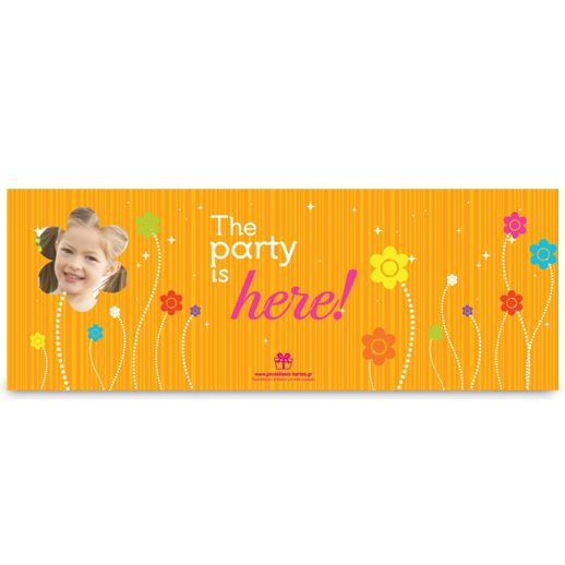 Banner με Λουλούδια για Πάρτι