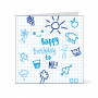 Αστεία Κάρτα Γενεθλίων με Ζωγραφιές