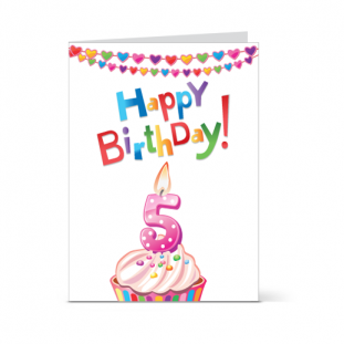 Κάρτα Γενεθλίων Cupcake