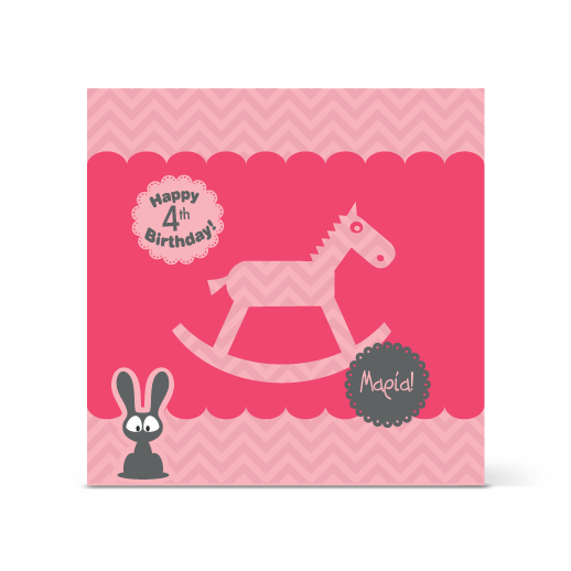 Παιδική Κάρτα Γενεθλίων για Κορίτσια 4 ετών