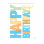 Κάρτα Γενεθλίων, Χρωματιστό Happy Birthday