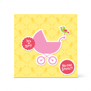 Ευχετήρια Κάρτα Γέννησης It's a girl