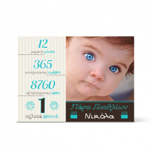 Πρόσκληση για τα Πρώτα Γενέθλια για μικρά αντράκια