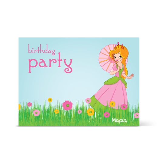 Πρόσκληση για Παιδικό Πάρτυ με Πριγκίπισσα