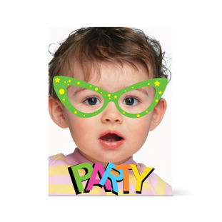 Πρόσκληση για Αποκριάτικο Πάρτι με πράσινη μάσκα