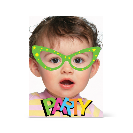 Πρόσκληση για Αποκριάτικο Πάρτι με πράσινη μάσκα