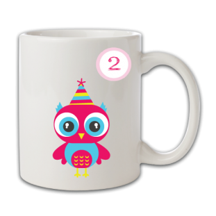 Κούπα για Δεύτερα Γενέθλια με Κουκουβάγια